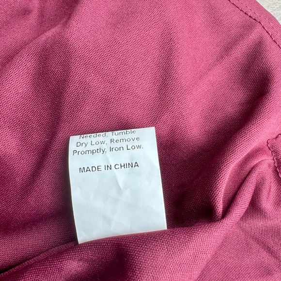 Burgundy Long Sleeve Textured Chiffon Skirt Belted Dress – Size S - Picture 5 of 14